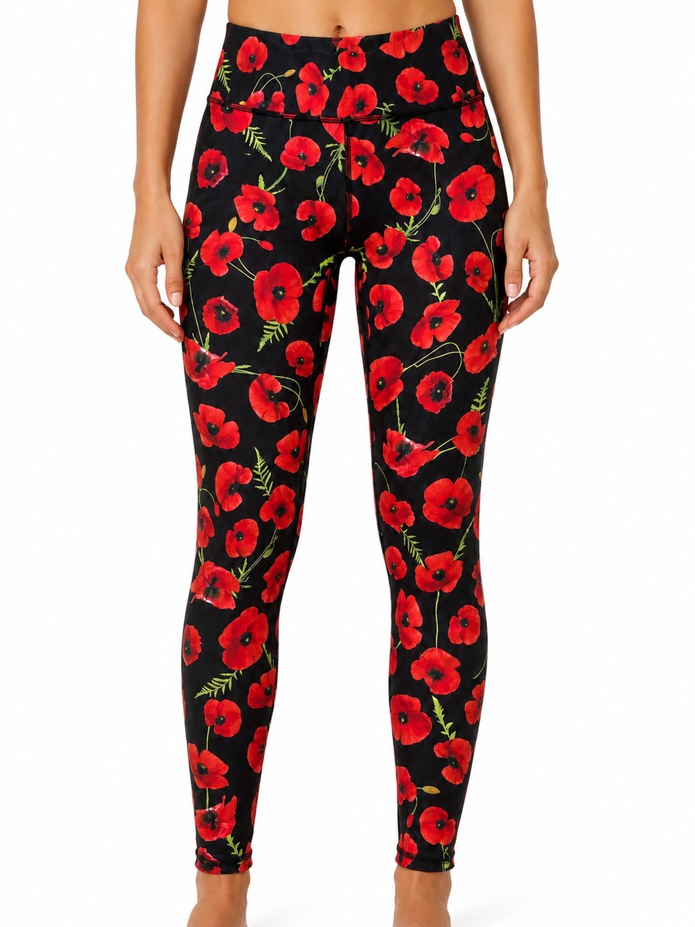 Terez Tall Band Red Poppy Leggings XL, NWT